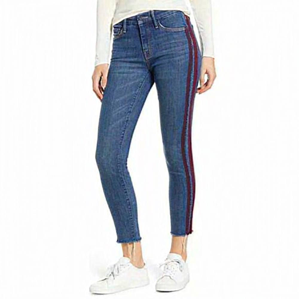 Mother The Looker Ankle Fray Keeping Love Alive Racer Jeans‎ Size 28